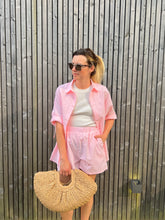 Load image into Gallery viewer, PINK STRIPED SHIRT & SHORT SET