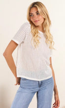 Load image into Gallery viewer, WHITE MESH T-SHIRT
