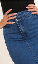 Load image into Gallery viewer, LONG BLUE DENIM SKIRT