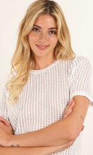 Load image into Gallery viewer, WHITE MESH T-SHIRT