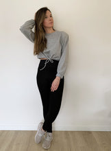 Load image into Gallery viewer, GREY CROPPED TOP