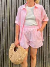 Load image into Gallery viewer, PINK STRIPED SHIRT &amp; SHORT SET
