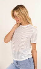 Afbeelding in Gallery-weergave laden, WHITE MESH T-SHIRT
